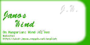 janos wind business card